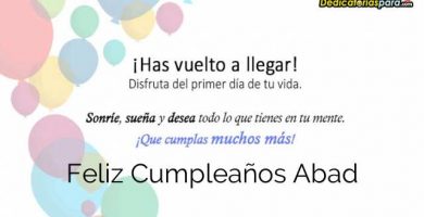 Feliz Cumpleaños Abad