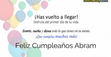 Feliz Cumpleaños Abram