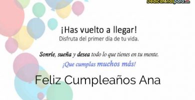 Feliz Cumpleaños Ana