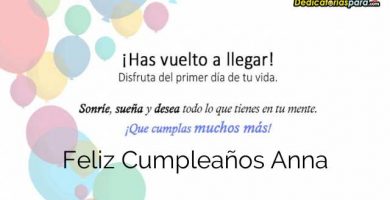 Feliz Cumpleaños Anna