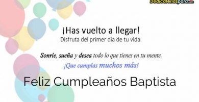 Feliz Cumpleaños Baptista