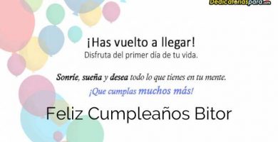 Feliz Cumpleaños Bitor