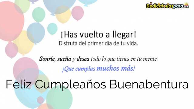 Feliz Cumpleaños Buenabentura
