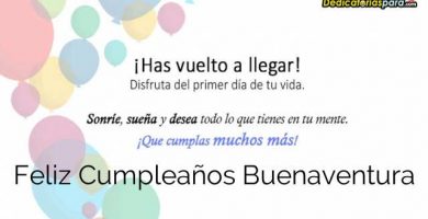 Feliz Cumpleaños Buenaventura