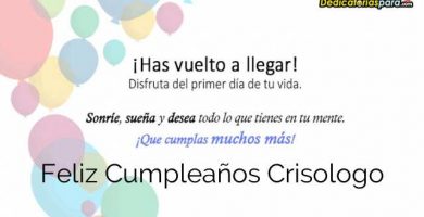 Feliz Cumpleaños Crisologo