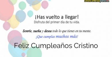 Feliz Cumpleaños Cristino