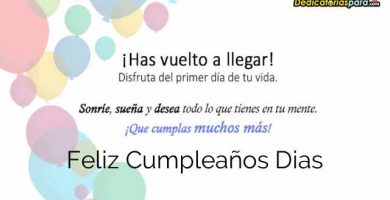 Feliz Cumpleaños Dias