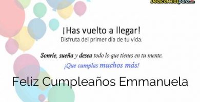 Feliz Cumpleaños Emmanuela