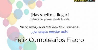 Feliz Cumpleaños Fiacro