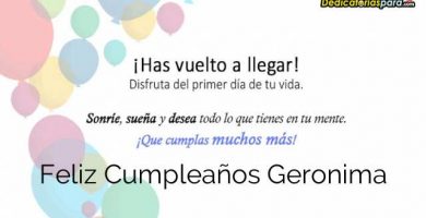 Feliz Cumpleaños Geronima