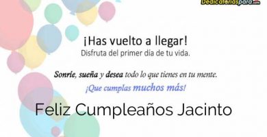 Feliz Cumpleaños Jacinto