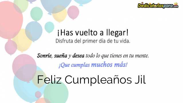 Feliz Cumpleaños Jil