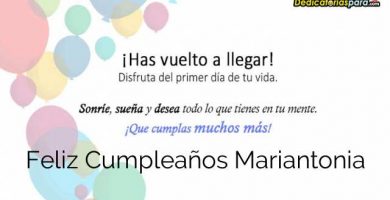 Feliz Cumpleaños Mariantonia