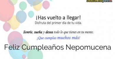 Feliz Cumpleaños Nepomucena