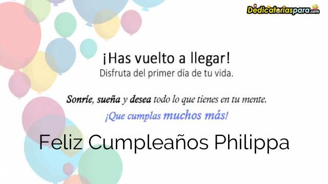 Feliz Cumpleaños Philippa