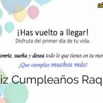 Feliz Cumpleaños Raquel