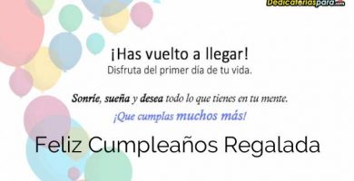 Feliz Cumpleaños Regalada