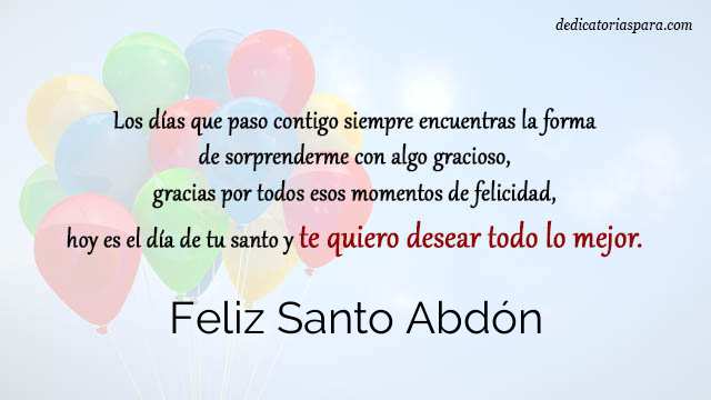 Feliz Santo Abdón