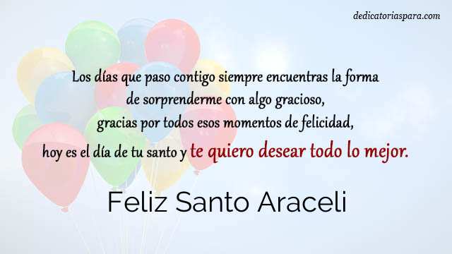 Feliz Santo Araceli