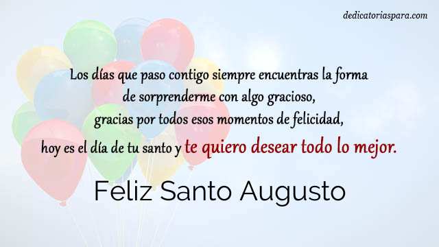 Feliz Santo Augusto