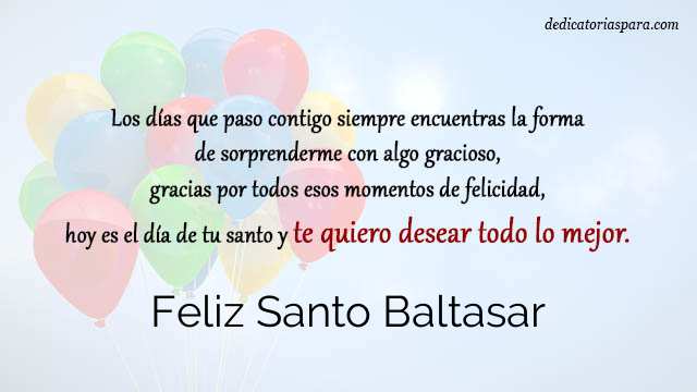 Feliz Santo Baltasar