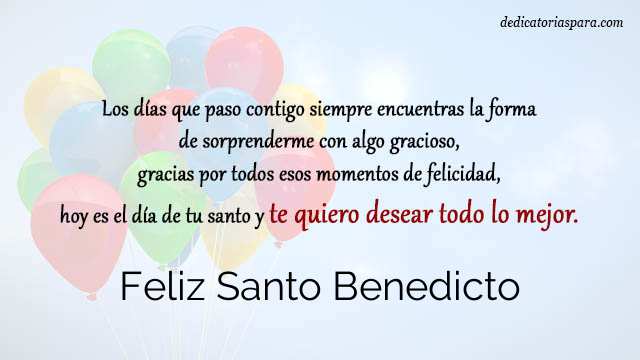 Feliz Santo Benedicto