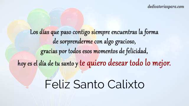 Feliz Santo Calixto