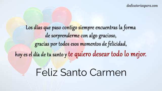 Feliz Santo Carmen