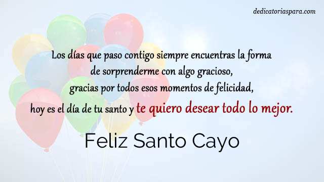 Feliz Santo Cayo