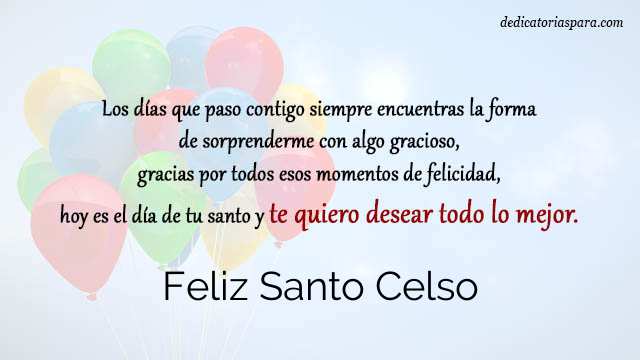 Feliz Santo Celso