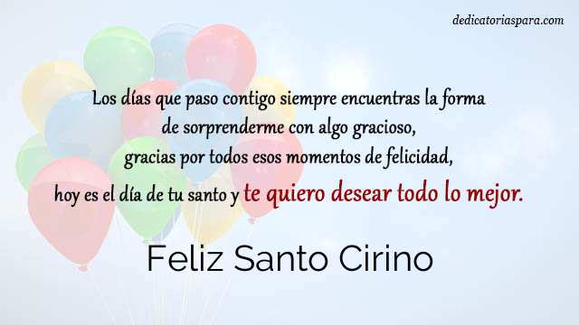 Feliz Santo Cirino