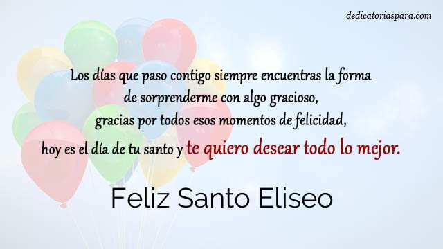 Feliz Santo Eliseo