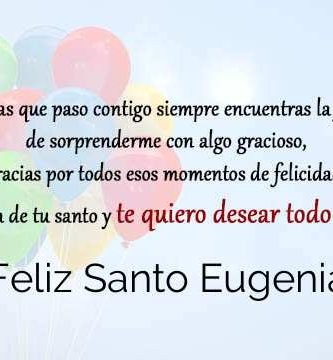 Feliz Santo Eugenia