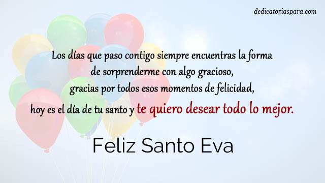 Feliz Santo Eva