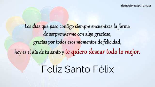 Feliz Santo Félix