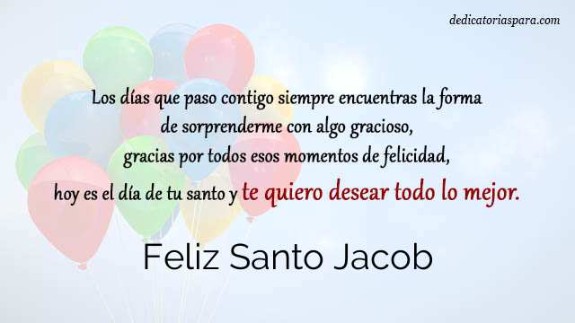 Feliz Santo Jacob