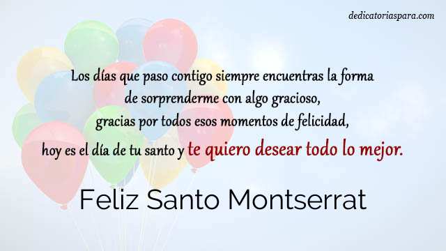 Feliz Santo Montserrat