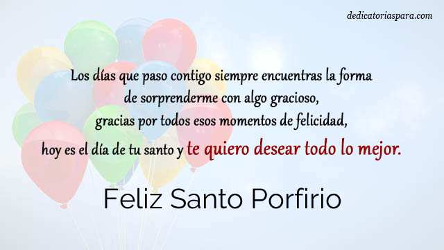 Feliz Santo Porfirio