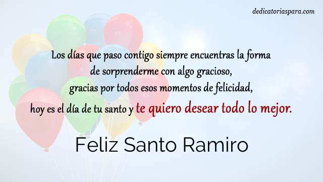 Feliz Santo Ramiro