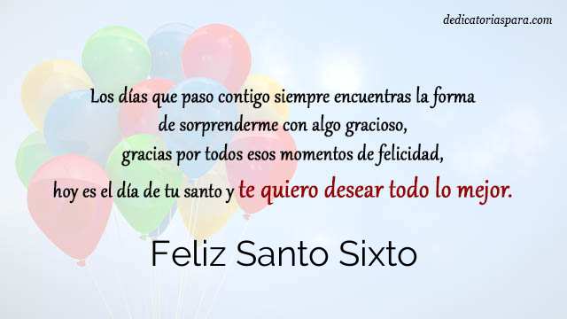 Feliz Santo Sixto