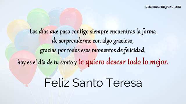 Feliz Santo Teresa