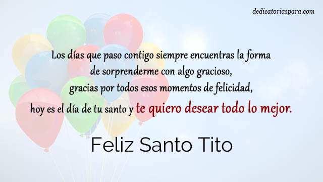 Feliz Santo Tito